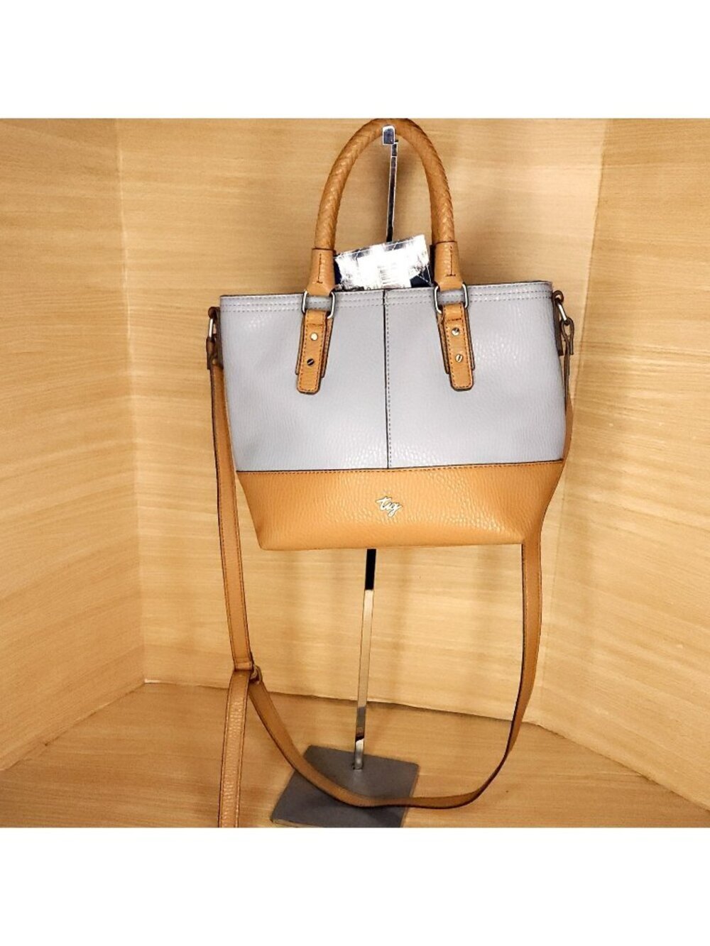 Tig II By Tignanello Womens New Nautical Blue Tan Hilary Medium Bag